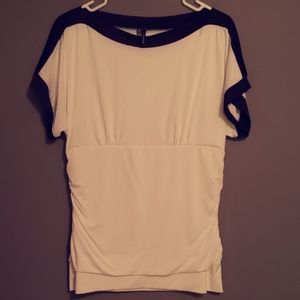 Womens Black And White Top Size XL